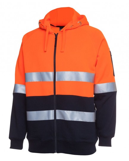 Hi Vis (D+N) Full Zip Fleecy Hoodie